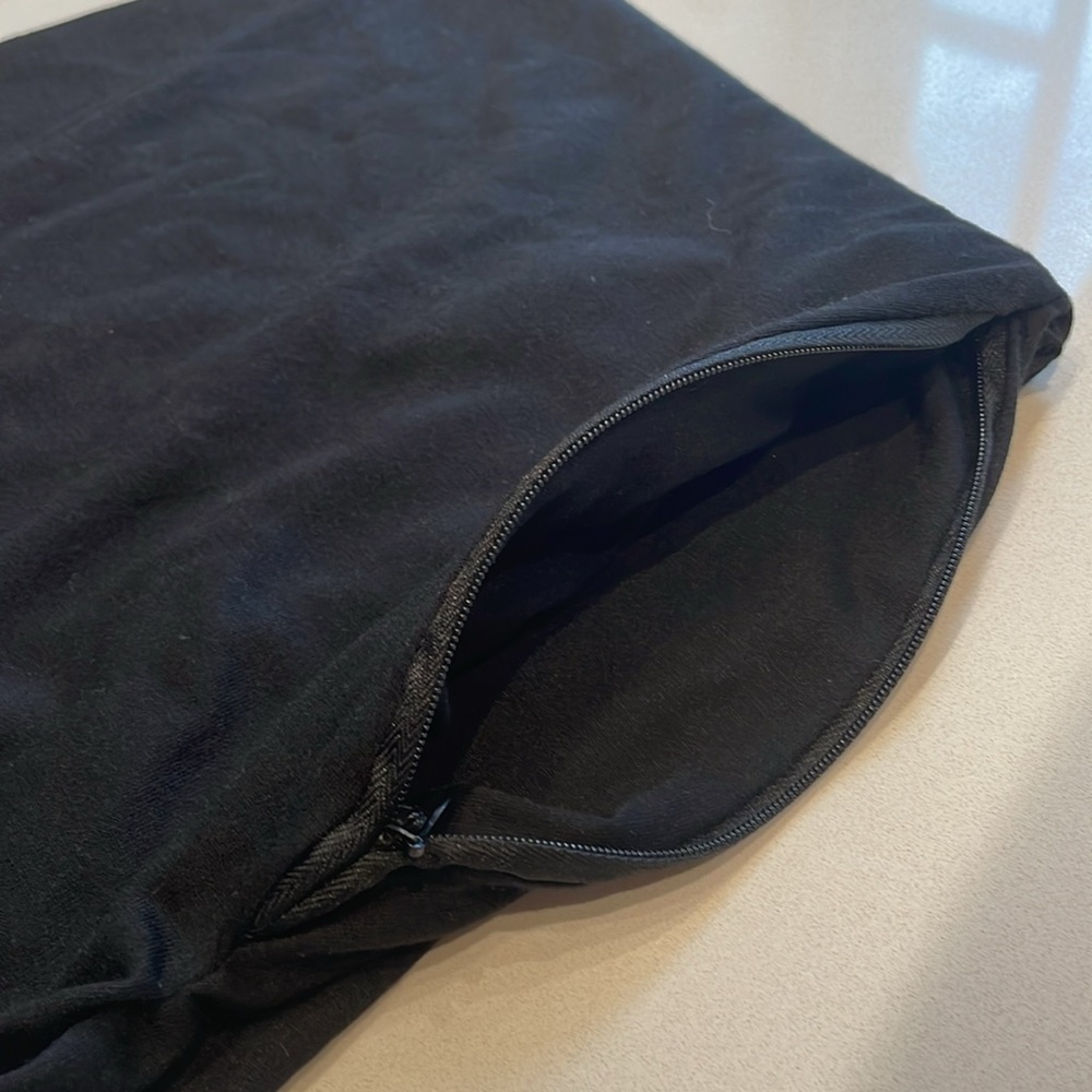 Infinity Scarf with Zippered Pocket, Black - Picture 2 of 6